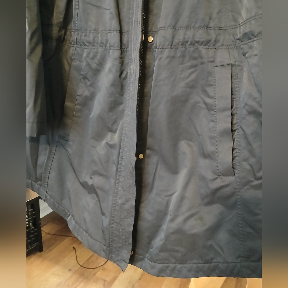 Eilleen Fisher Nylon Cotton Outerwear Hooded Jacket - Picture 6 of 8